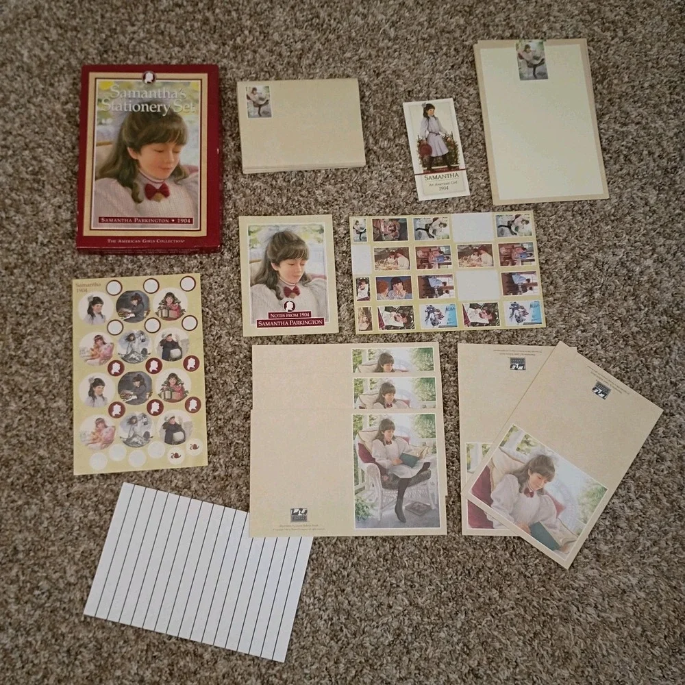 SAMANTHA Books 1-6 American Girl All Pleasant Company Lot Plus Stationary Set